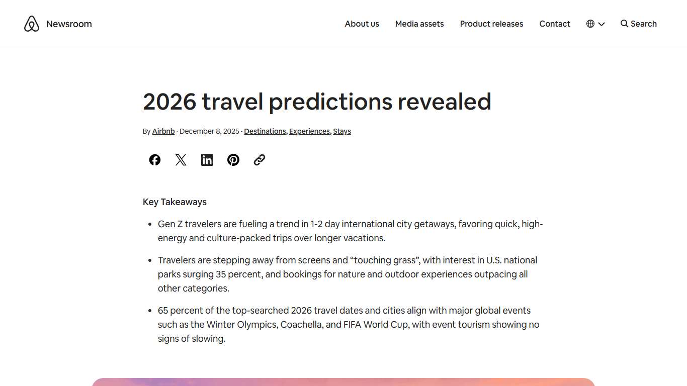 2026 travel predictions revealed